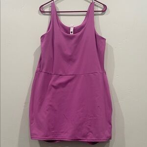 Elle Women's SPORTS Dress in Vibrant Purple w/built in bra and shorts w/pockets